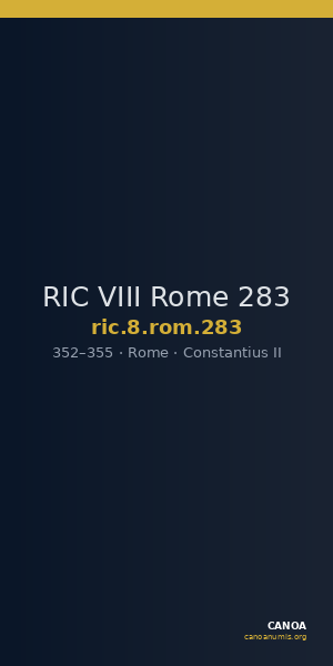RIC VIII Rome 283 — CANOA