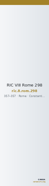 RIC VIII Rome 298 — CANOA