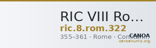 RIC VIII Rome 322 — CANOA