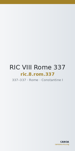 RIC VIII Rome 337 — CANOA