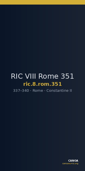 RIC VIII Rome 351 — CANOA