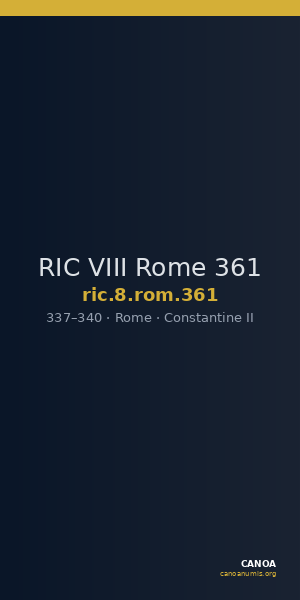 RIC VIII Rome 361 — CANOA