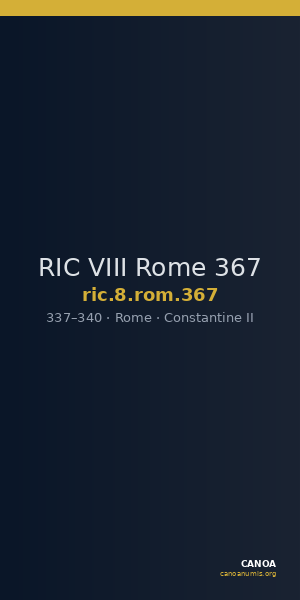 RIC VIII Rome 367 — CANOA