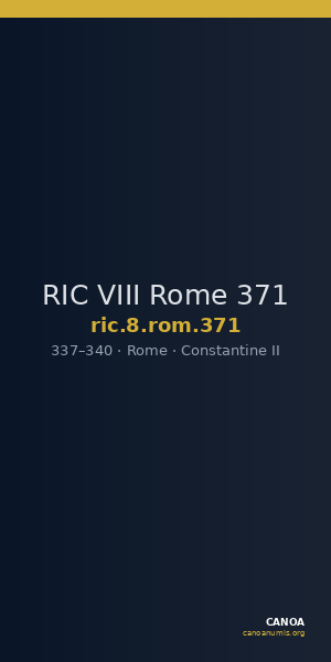 RIC VIII Rome 371 — CANOA