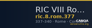 RIC VIII Rome 377 — CANOA