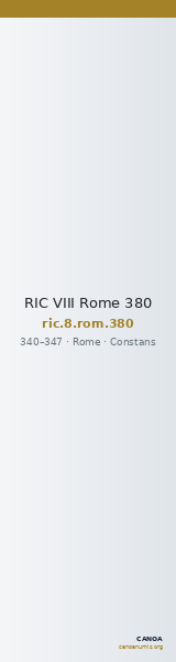 RIC VIII Rome 380 — CANOA
