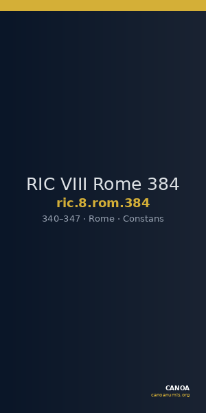 RIC VIII Rome 384 — CANOA