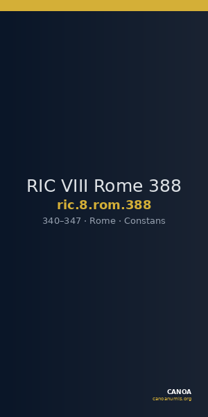RIC VIII Rome 388 — CANOA
