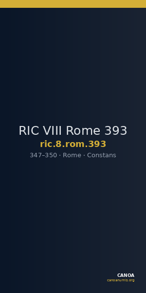 RIC VIII Rome 393 — CANOA