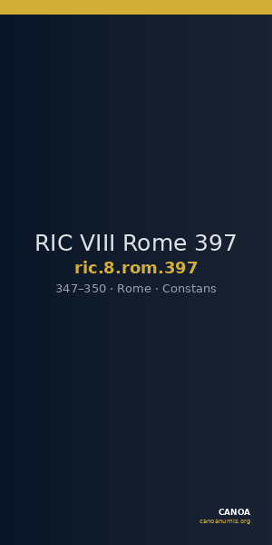 RIC VIII Rome 397 — CANOA