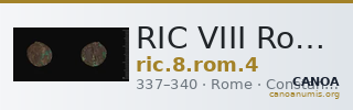 RIC VIII Rome 4 — CANOA