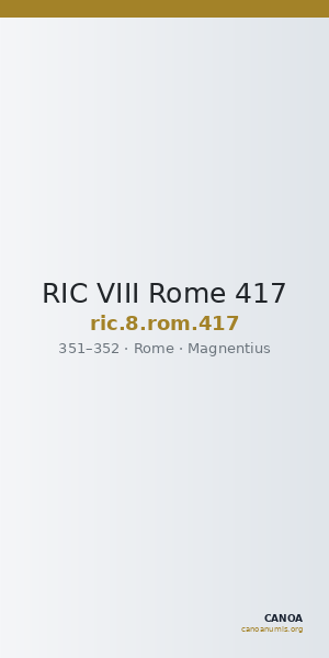 RIC VIII Rome 417 — CANOA