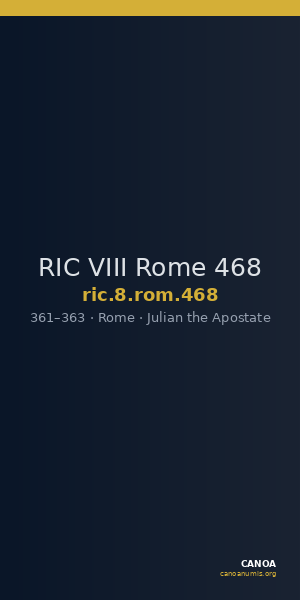 RIC VIII Rome 468 — CANOA