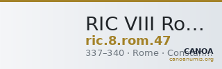 RIC VIII Rome 47 — CANOA