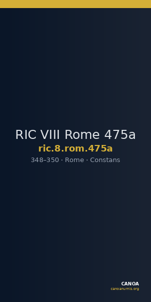 RIC VIII Rome 475a — CANOA
