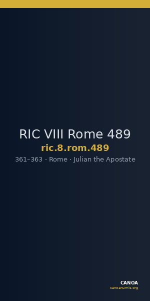 RIC VIII Rome 489 — CANOA