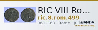RIC VIII Rome 499 — CANOA