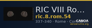 RIC VIII Rome 54 — CANOA