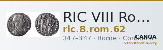 RIC VIII Rome 62 — CANOA