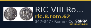 RIC VIII Rome 62 — CANOA