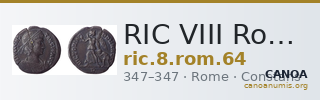 RIC VIII Rome 64 — CANOA