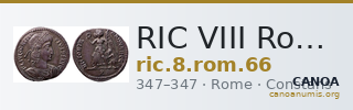 RIC VIII Rome 66 — CANOA
