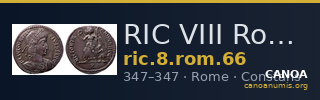 RIC VIII Rome 66 — CANOA