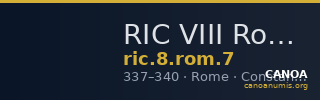 RIC VIII Rome 7 — CANOA