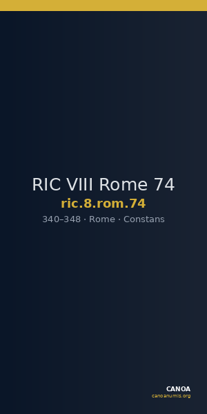 RIC VIII Rome 74 — CANOA