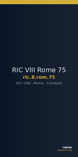 RIC VIII Rome 75 — CANOA