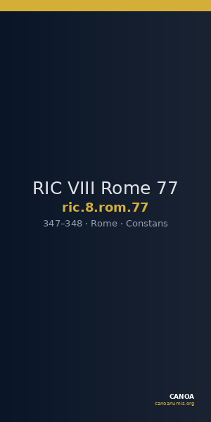 RIC VIII Rome 77 — CANOA