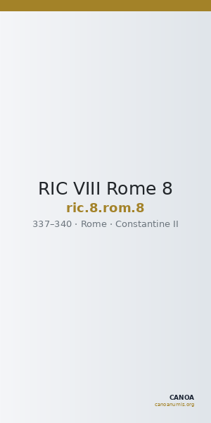 RIC VIII Rome 8 — CANOA