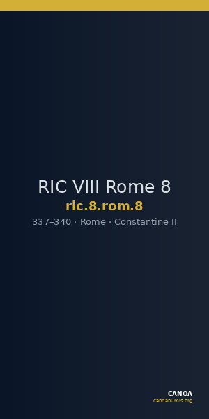RIC VIII Rome 8 — CANOA