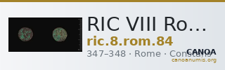RIC VIII Rome 84 — CANOA
