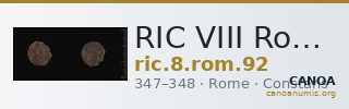 RIC VIII Rome 92 — CANOA