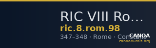 RIC VIII Rome 98 — CANOA