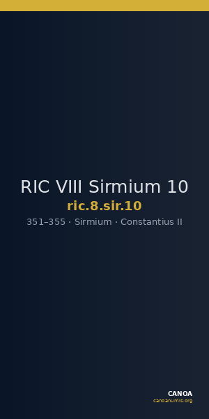 RIC VIII Sirmium 10 — CANOA