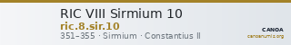 RIC VIII Sirmium 10 — CANOA