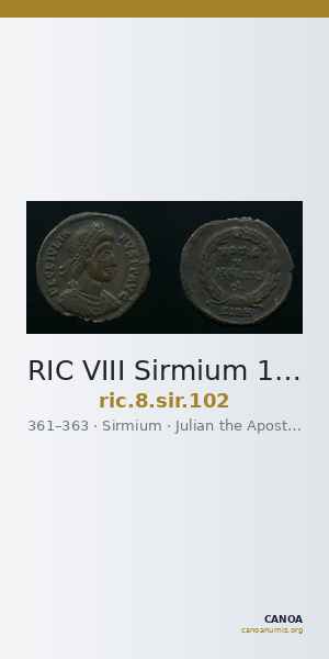 RIC VIII Sirmium 102 — CANOA