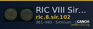 RIC VIII Sirmium 102 — CANOA