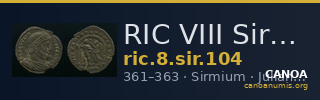 RIC VIII Sirmium 104 — CANOA