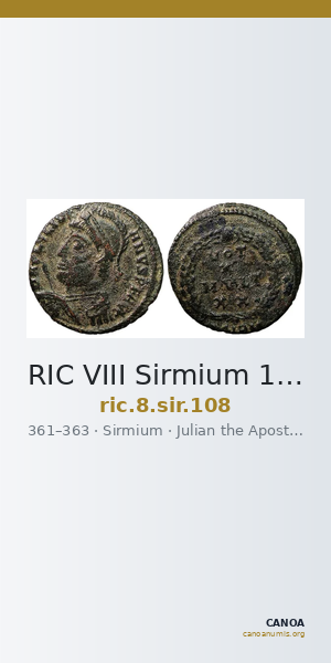 RIC VIII Sirmium 108 — CANOA