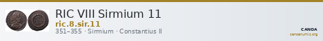 RIC VIII Sirmium 11 — CANOA