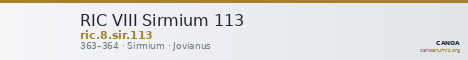 RIC VIII Sirmium 113 — CANOA