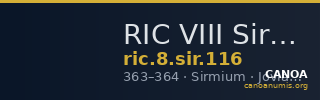 RIC VIII Sirmium 116 — CANOA