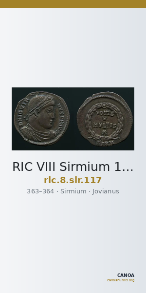 RIC VIII Sirmium 117 — CANOA