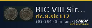 RIC VIII Sirmium 117 — CANOA