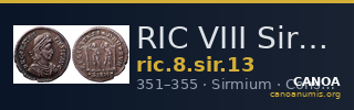 RIC VIII Sirmium 13 — CANOA