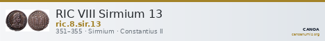 RIC VIII Sirmium 13 — CANOA