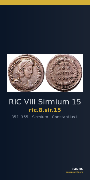 RIC VIII Sirmium 15 — CANOA